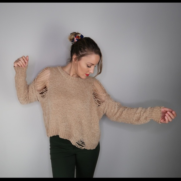 Distressed not Stressed Sweater - Picture 2 of 3